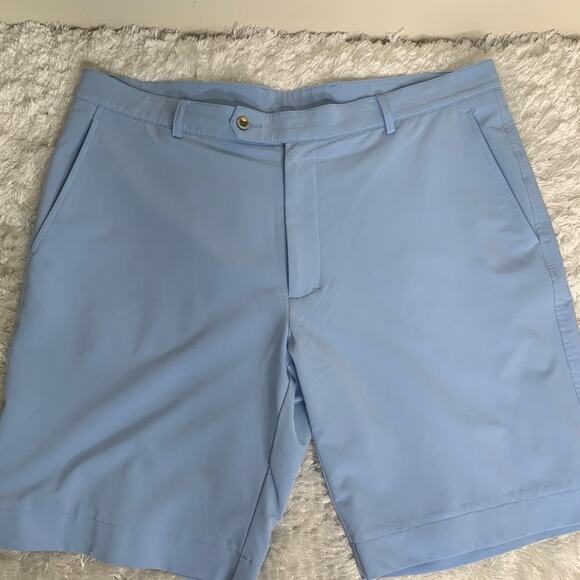 F&G Tech Light Blue Golf Shorts Sz 38 - Picture 2 of 9